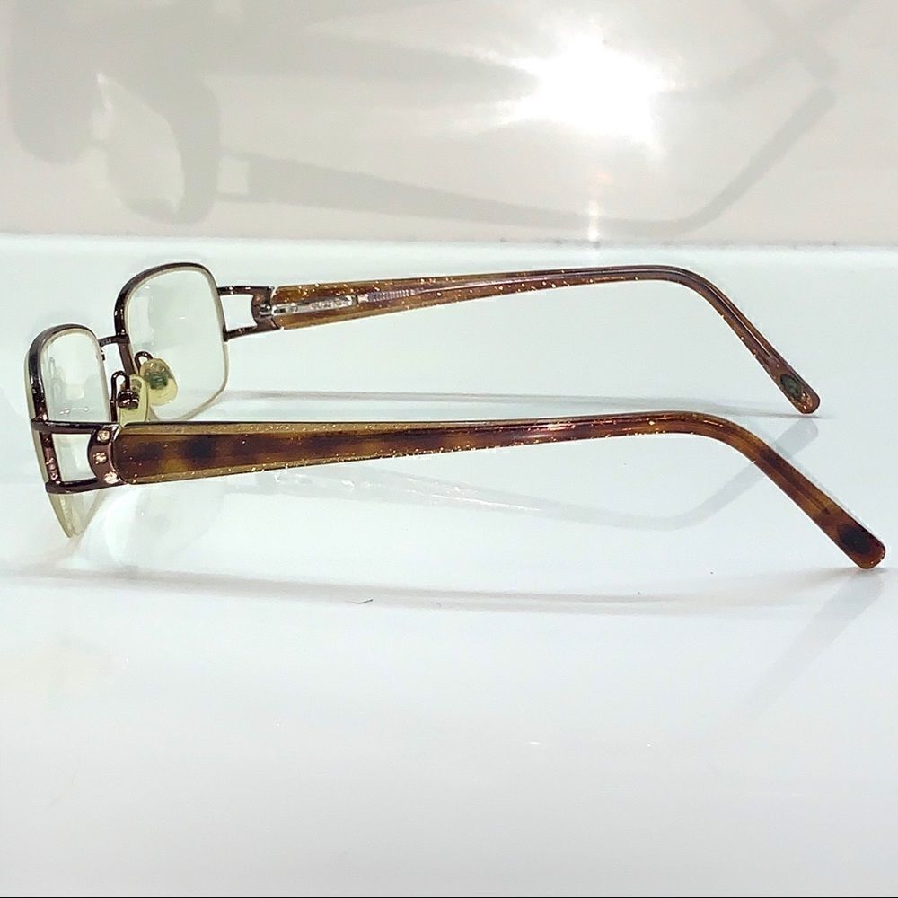 Safilo Elasta Women Half Rim Bronze Eyeglass Frame